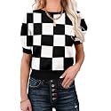 Womens Puff Short Sleeve Sweater Tops Crewneck Basic Knit Pullover Lightweight Casual Sweaters