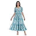 Womens Rayon Fabric Printed Long Anarkali Maternity