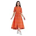 Womens Rayon Fabric Printed Long Anarkali Maternity