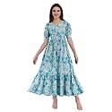 Womens Rayon Fabric Printed Long Anarkali Maternity