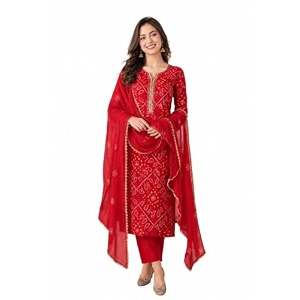 Womens Rayon Printed Straight Kurta and Pant