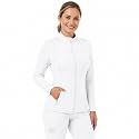 Womens Scrub Jacket, Slim Fit Zip Front Nurse Coats with 4 Pockets