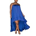 Womens Sexy Summer Dresses Halter Neck Plus Size Long Maxi Dress Casual Floral Beach Sun Dresses with Pockets