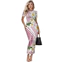 Womens Short Sleeve Jamaican Flag Midi Bodycon Dress
