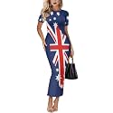 Womens Short Sleeve Jamaican Flag Midi Bodycon Dress