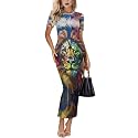 Womens Short Sleeve Jamaican Flag Midi Bodycon Dress