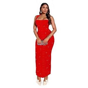 Womens Sparkly Rhinestone Dress Long Prom Dresses