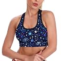 Womens Sports Tank Tops Yoga Racerback Bra, Casual Fitness Crop Tank High Support Padded Workout Running Bra