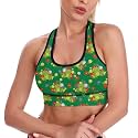 Womens Sports Tank Tops Yoga Racerback Bra, Casual Fitness Crop Tank High Support Padded Workout Running Bra