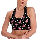 Womens Sports Tank Tops Yoga Racerback Bra, Casual Fitness Crop Tank High Support Padded Workout Running Bra