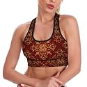 Womens Sports Tank Tops Yoga Racerback Bra, Casual Fitness Crop Tank High Support Padded Workout Running Bra