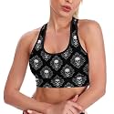 Womens Sports Tank Tops Yoga Racerback Bra, Casual Fitness Crop Tank High Support Padded Workout Running Bra