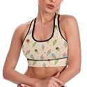 Womens Sports Tank Tops Yoga Racerback Bra, Casual Fitness Crop Tank High Support Padded Workout Running Bra