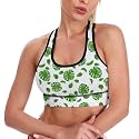 Womens Sports Tank Tops Yoga Racerback Bra, Casual Fitness Crop Tank High Support Padded Workout Running Bra