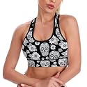 Womens Sports Tank Tops Yoga Racerback Bra, Casual Fitness Crop Tank High Support Padded Workout Running Bra