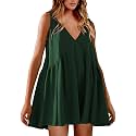 Womens Summer Babydoll Mini Dress Casual Swing