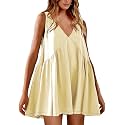 Womens Summer Babydoll Mini Dress Casual Swing