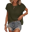 Womens Summer Crochet Tops Hollow Out Cap Sleeve Cover Up Tank Top Pullover Sweater Vest Beach Vacation Clothes