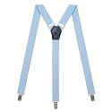 Womens Suspenders – Y Back Style – 1" Width - Comfortably Adjustable Elastic Straps and Metal Clips