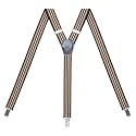 Womens Suspenders – Y Back Style – 1" Width - Comfortably Adjustable Elastic Straps and Metal Clips