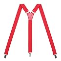 Womens Suspenders – Y Back Style – 1" Width - Comfortably Adjustable Elastic Straps and Metal Clips