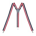 Womens Suspenders – Y Back Style – 1" Width - Comfortably Adjustable Elastic Straps and Metal Clips
