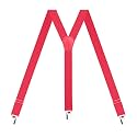 Womens Suspenders – Y Back Style – 1" Width - Comfortably Adjustable Elastic Straps and Metal Clips