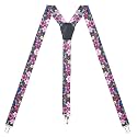 Womens Suspenders – Y Back Style – 1" Width - Comfortably Adjustable Elastic Straps and Metal Clips