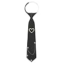 Womens Tie, Pre-tied Neck Ties with Artificial Pearls Accessory