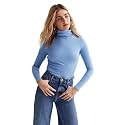 Womens Turtle Neck Full Sleeve Ribbed Top