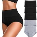 Womens Underwear High Waist Cotton Underwear Soft Underwear Super Stretchy Briefs Full Coverage Panties Women