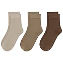 Womens Viscose Bamboo Crew Socks Thin Casual Ultra Soft Colorful Above Ankle Socks Breathable Comfortable 3/6 Pairs