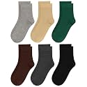 Womens Viscose Bamboo Crew Socks Thin Casual Ultra Soft Colorful Above Ankle Socks Breathable Comfortable 3/6 Pairs