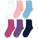 Womens Viscose Bamboo Crew Socks Thin Casual Ultra Soft Colorful Above Ankle Socks Breathable Comfortable 3/6 Pairs