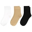Womens Viscose Bamboo Crew Socks Thin Casual Ultra Soft Colorful Above Ankle Socks Breathable Comfortable 3/6 Pairs