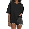Womens Washed Vintage Oversized T-Shirt Baggy Workout Tops Short Sleeve Cotton Tshirts Streetwear Boyfriend Tee