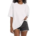 Womens Washed Vintage Oversized T-Shirt Baggy Workout Tops Short Sleeve Cotton Tshirts Streetwear Boyfriend Tee