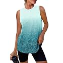Womens Workout Tank Tops Lightweight Sleeveless Shirts for Women Loose Fit Tops for Athletic Running Tennis Yoga
