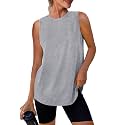 Womens Workout Tank Tops Lightweight Sleeveless Shirts for Women Loose Fit Tops for Athletic Running Tennis Yoga