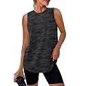Womens Workout Tank Tops Lightweight Sleeveless Shirts for Women Loose Fit Tops for Athletic Running Tennis Yoga