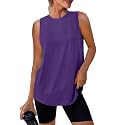 Womens Workout Tank Tops Lightweight Sleeveless Shirts for Women Loose Fit Tops for Athletic Running Tennis Yoga