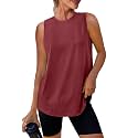 Womens Workout Tank Tops Lightweight Sleeveless Shirts for Women Loose Fit Tops for Athletic Running Tennis Yoga