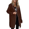 Womens Zip Up Hoodies Long Sleeve Hooded Lightweight Sweatshirt Oversized Fleece Jacket With Pockets Fall Clothes