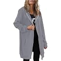 Womens Zip Up Hoodies Long Sleeve Hooded Lightweight Sweatshirt Oversized Fleece Jacket With Pockets Fall Clothes