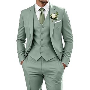 WOMS Mens 3 Piece Suit Slim FitMens