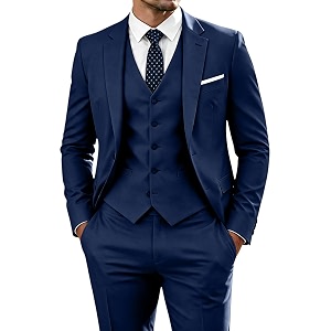 WOMS Mens 3 Piece Suit Slim FitMens