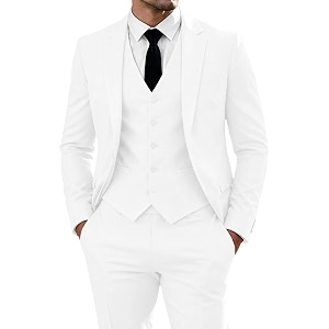 WOMS Mens 3 Piece Suit Slim FitMens