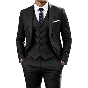 WOMS Mens 3 Piece Suit Slim FitMens
