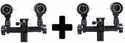 WON E27 2 in 1 Set of 2 Pcs Photo Studio Bulb Holder Base Socket Lamp Bulb Holder Adapter for Photo Video Studio Softbox Video Light - Black Camera Rig Black Reflector Umbrella