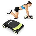 WONDER CORE Slide Fit, Ab Roller Board with 4 Wheels, Automatic Rebound Abdominal Wheel for Core Workout, Ab Exercise Equipment, Abdominal Exerciser, Heroboard Fitness Rolling Board with Knee Pad